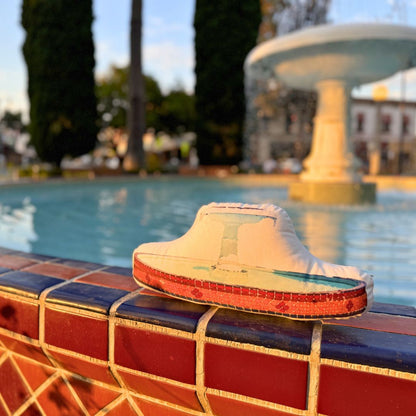 Orange Plaza Fountain Pillow