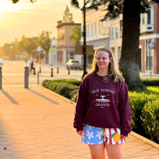 Orange Plaza Fountain Sweatshirt