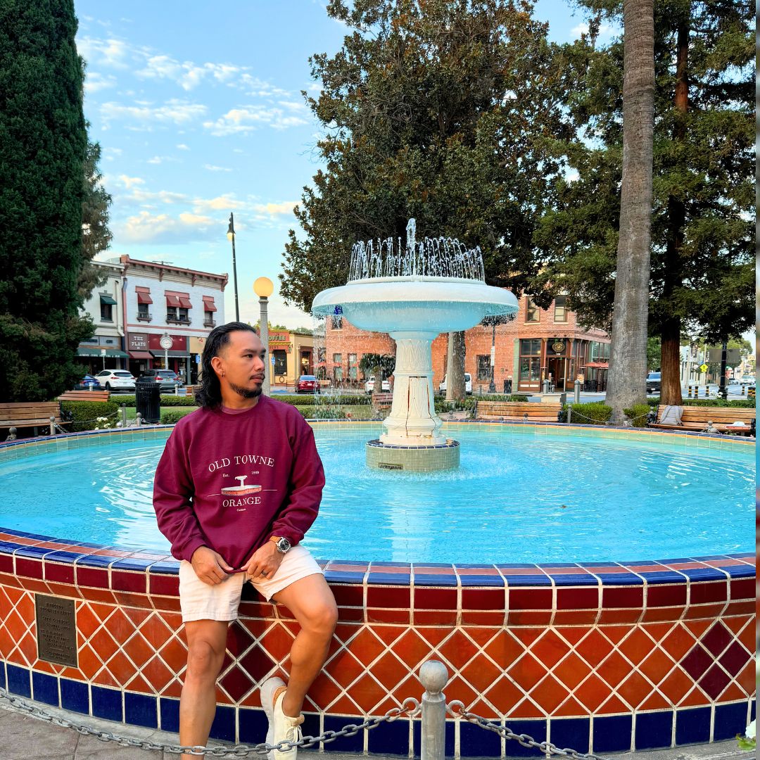 Orange Plaza Fountain Sweatshirt