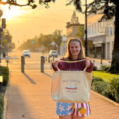 Orange Plaza Fountain Tote - XL