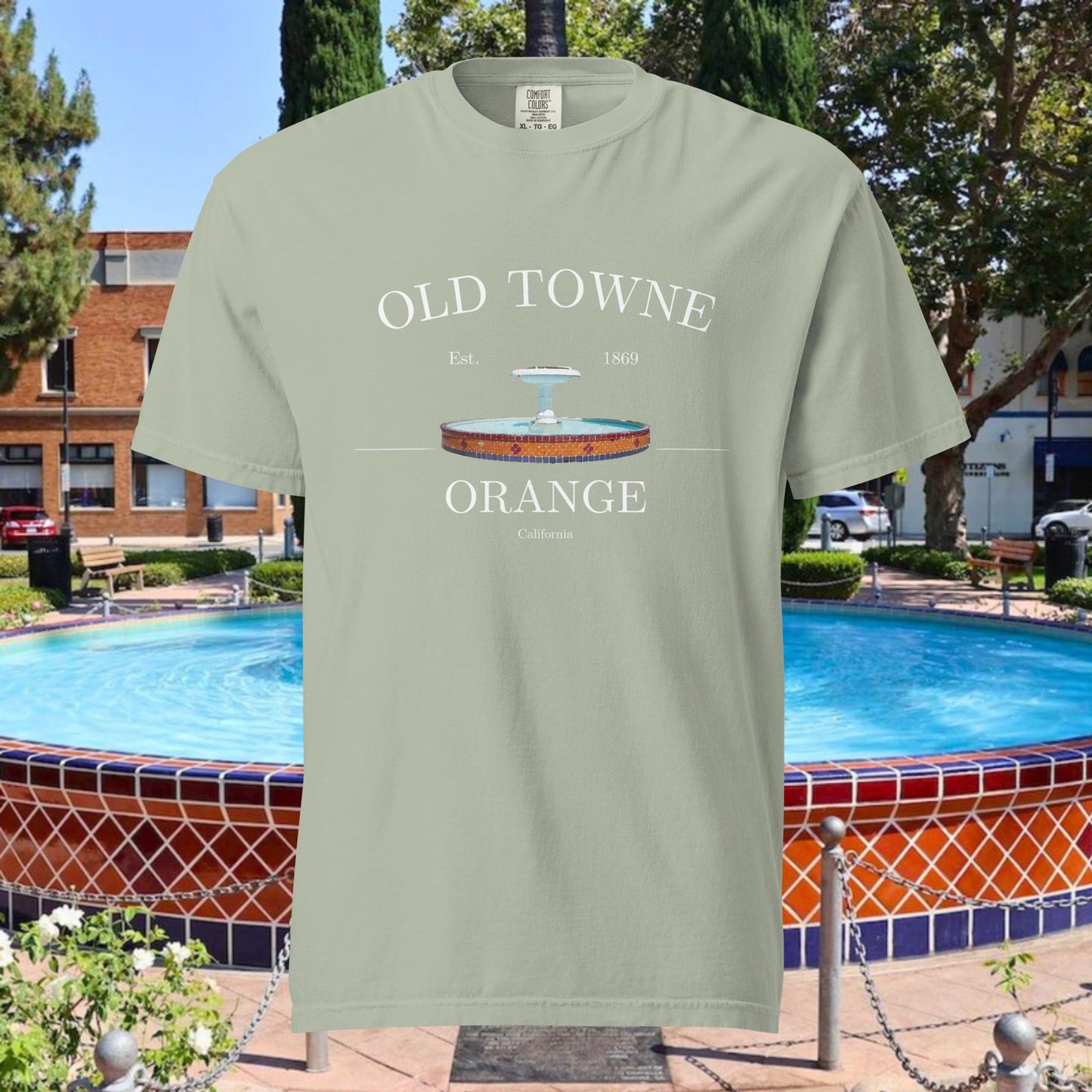 Orange Plaza Fountain Tee