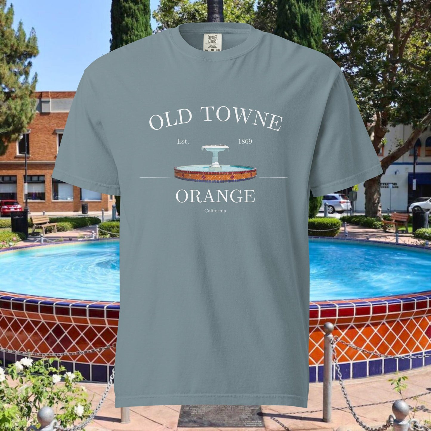 Orange Plaza Fountain Tee