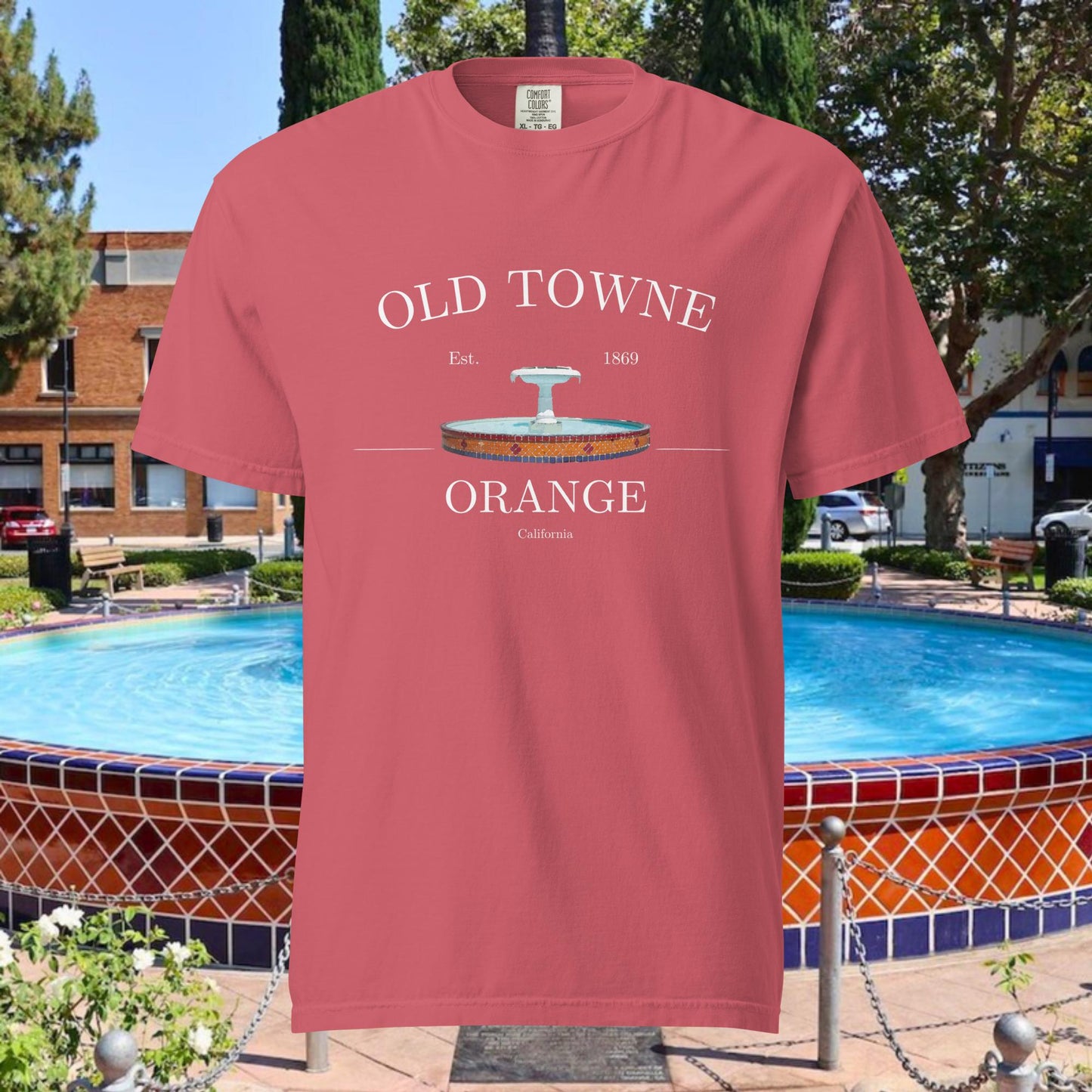 Orange Plaza Fountain Tee