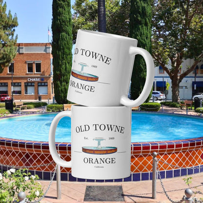 Orange Plaza Fountain Mug