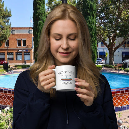 Orange Plaza Fountain Mug