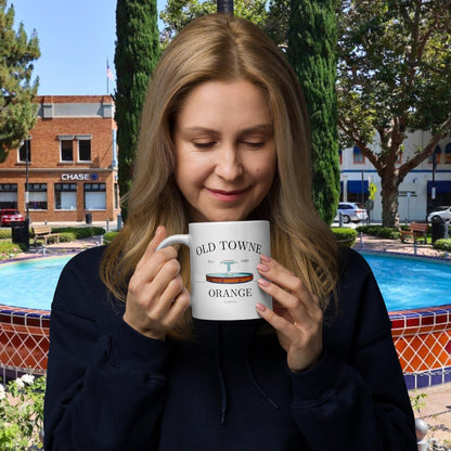 Orange Plaza Fountain Mug